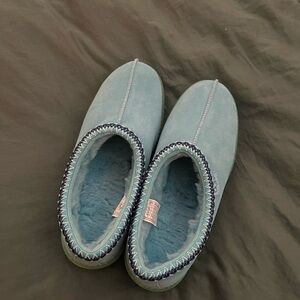 UGG Cozy Slippers - Light Blue Suede - Size 10